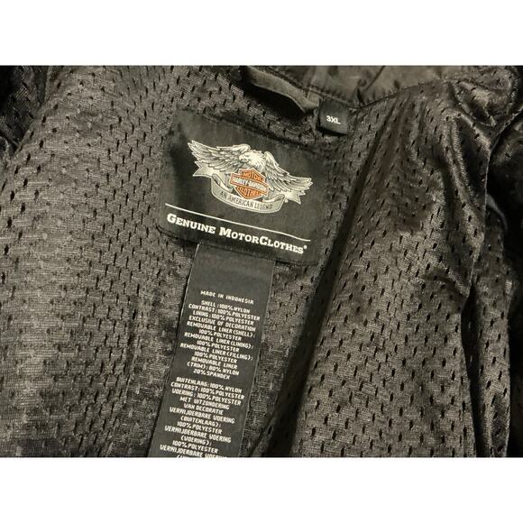 Harley DavidsonCold Steel Mesh Reflective Black 3XL Jacket RN#103819 - Picture 6 of 12